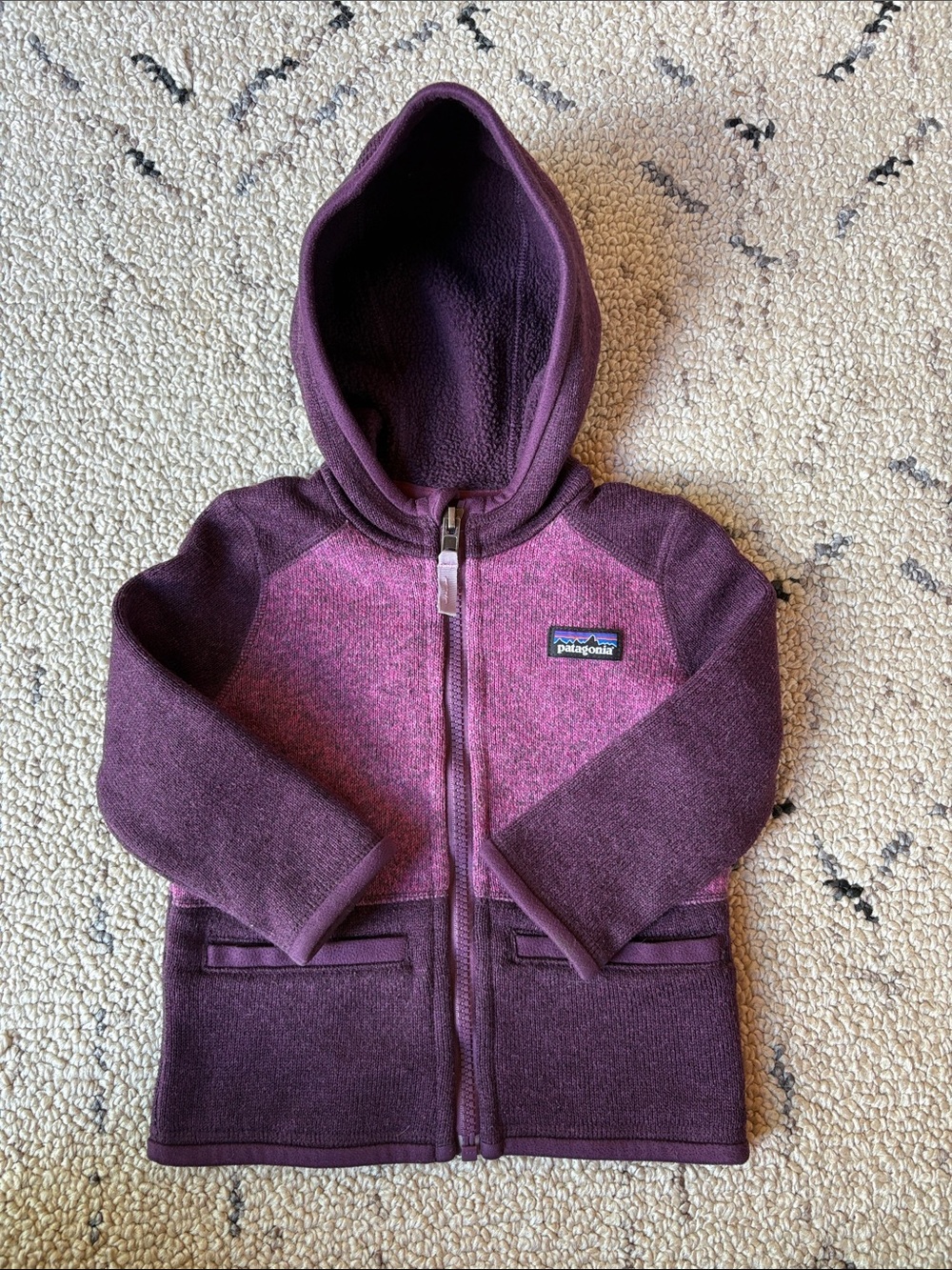 Patagonia Baby Better Sweater Fleece Hoody 24M Purple Pink